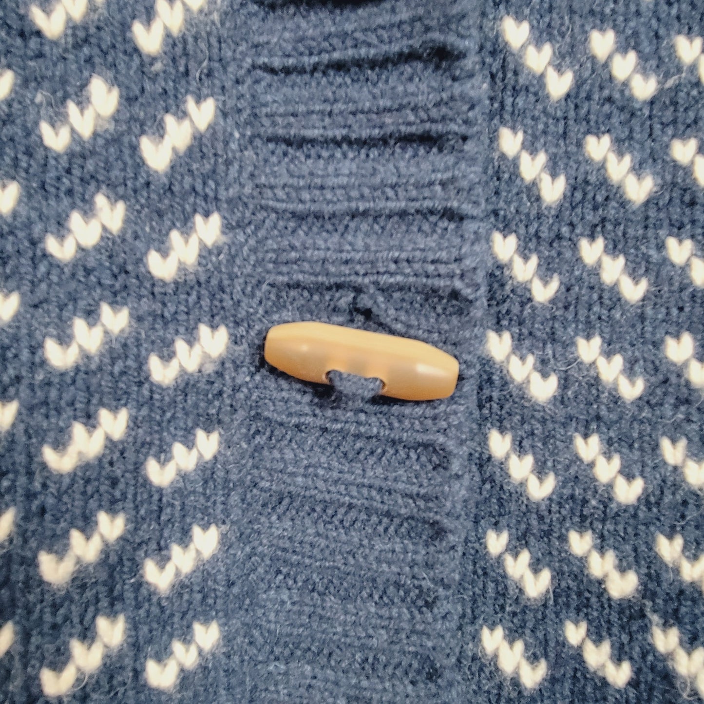 L.L. Bean womans navy blue shawl neck cardigan lambswool size M/L cottagecore academia