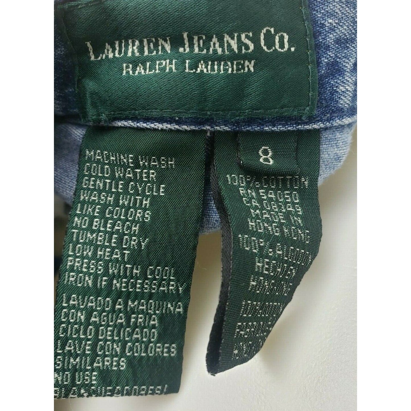 Vintage Ralph Lauren Women’s Size 8 Pleated Front Denim Jean Shorts