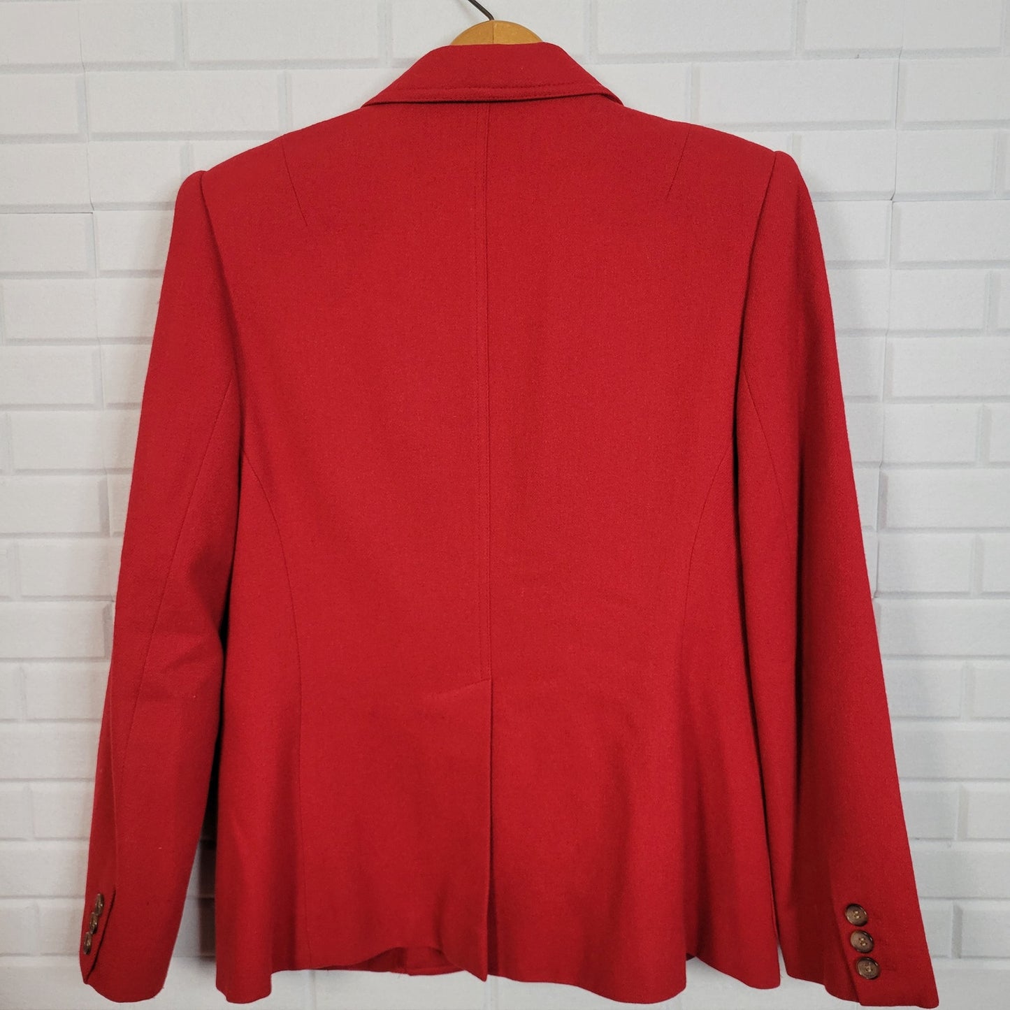 1980s vintage red wool blazer The Villager womans size 8 equestrian jacket heritage