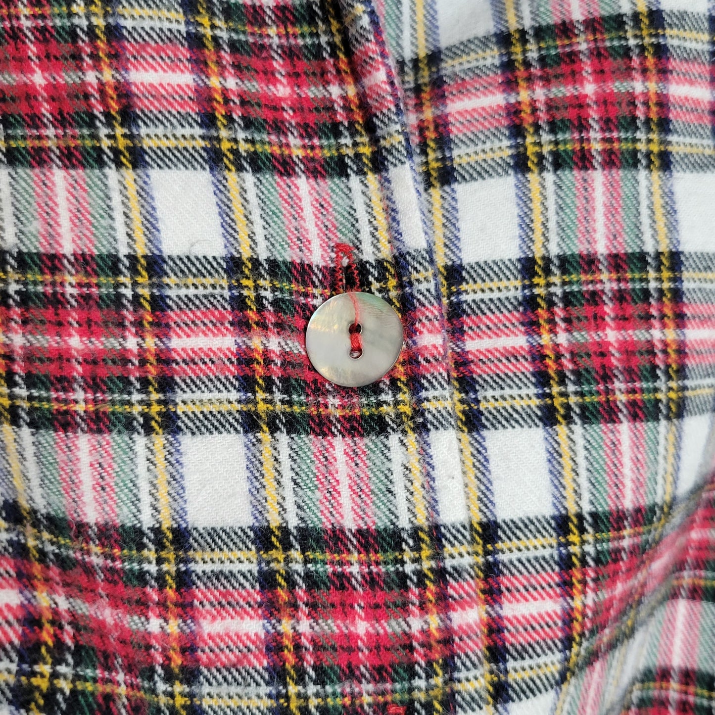 Vintage plaid flannel cropped button up shirt Designs by She oversized XS