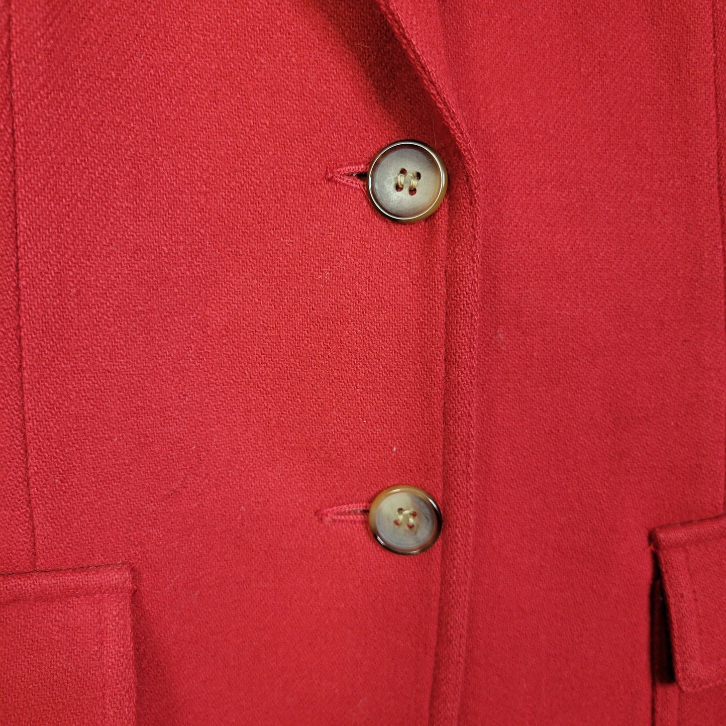 1980s vintage red wool blazer The Villager womans size 8 equestrian jacket heritage