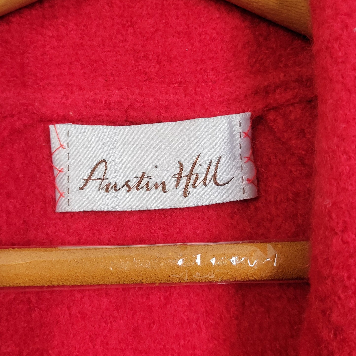 Austin Hill red boiled wool tailored jacket size M/L Vintage 1980s equestrian